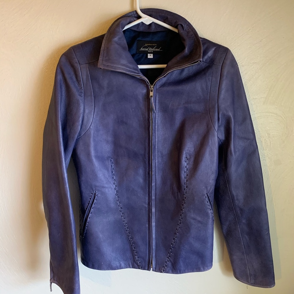 100% leather Blue Jacket